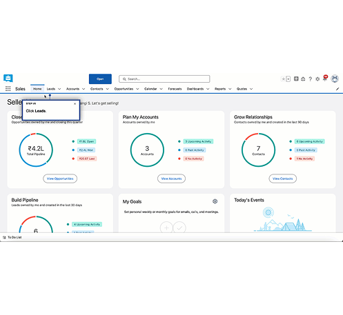 Dashboard interface showing various metrics and analytics sections